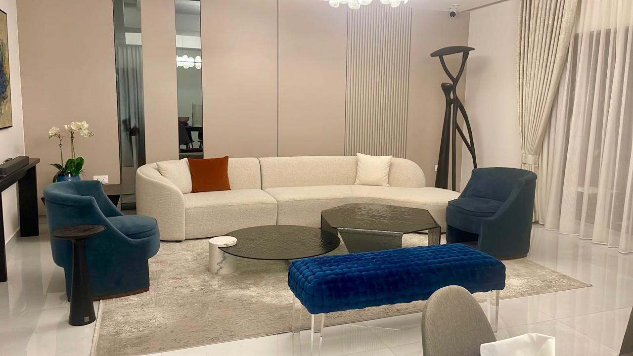 Contemporary Living Room — Private Residence